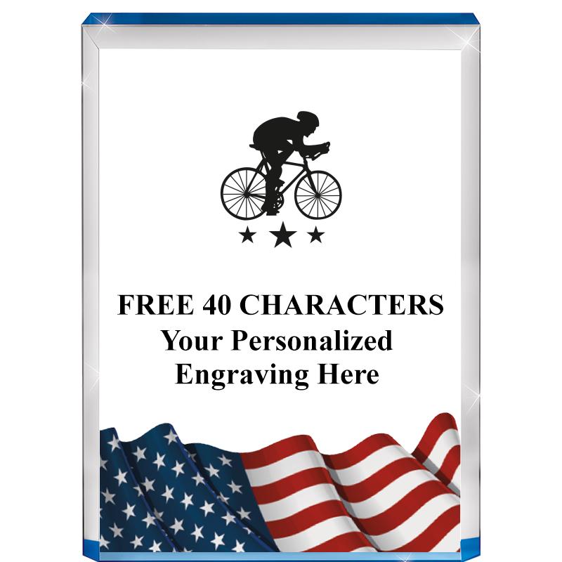 4" FLAG BLUE BILLBOARD ACRYLIC