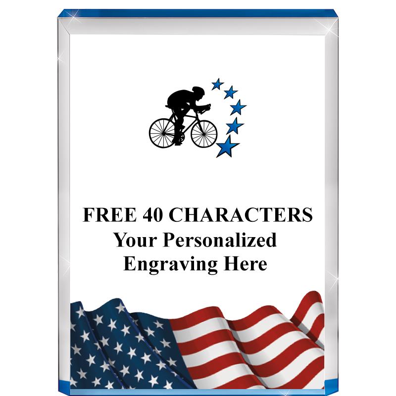 4" FLAG BLUE BILLBOARD ACRYLIC