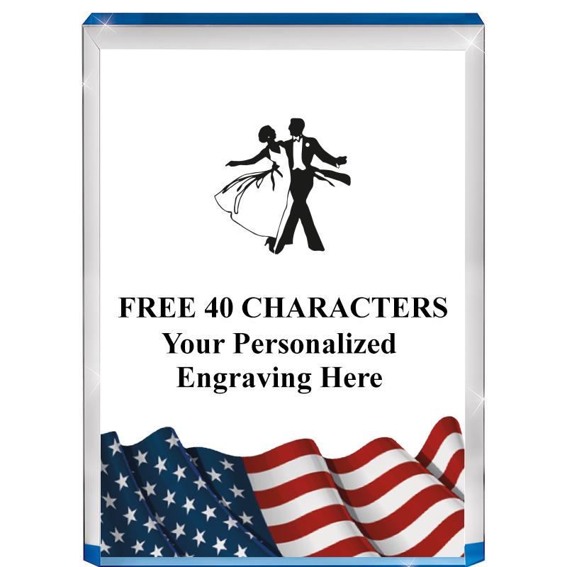 4" FLAG BLUE BILLBOARD ACRYLIC