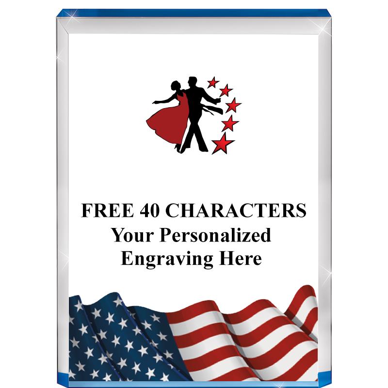 4" FLAG BLUE BILLBOARD ACRYLIC