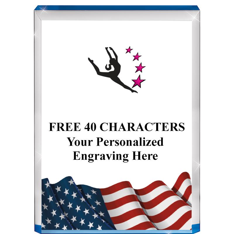 4" FLAG BLUE BILLBOARD ACRYLIC