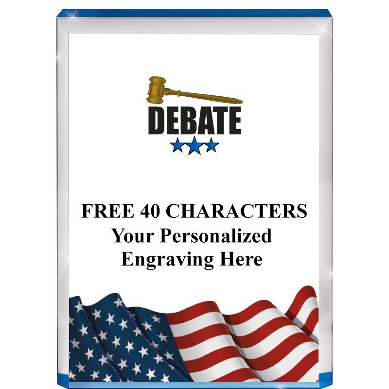 4" FLAG BLUE BILLBOARD ACRYLIC