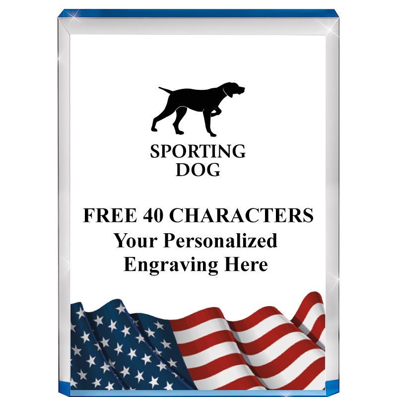 4" FLAG BLUE BILLBOARD ACRYLIC