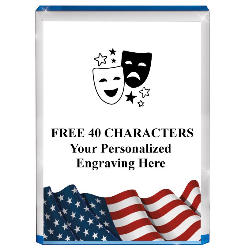 4" FLAG BLUE BILLBOARD ACRYLIC