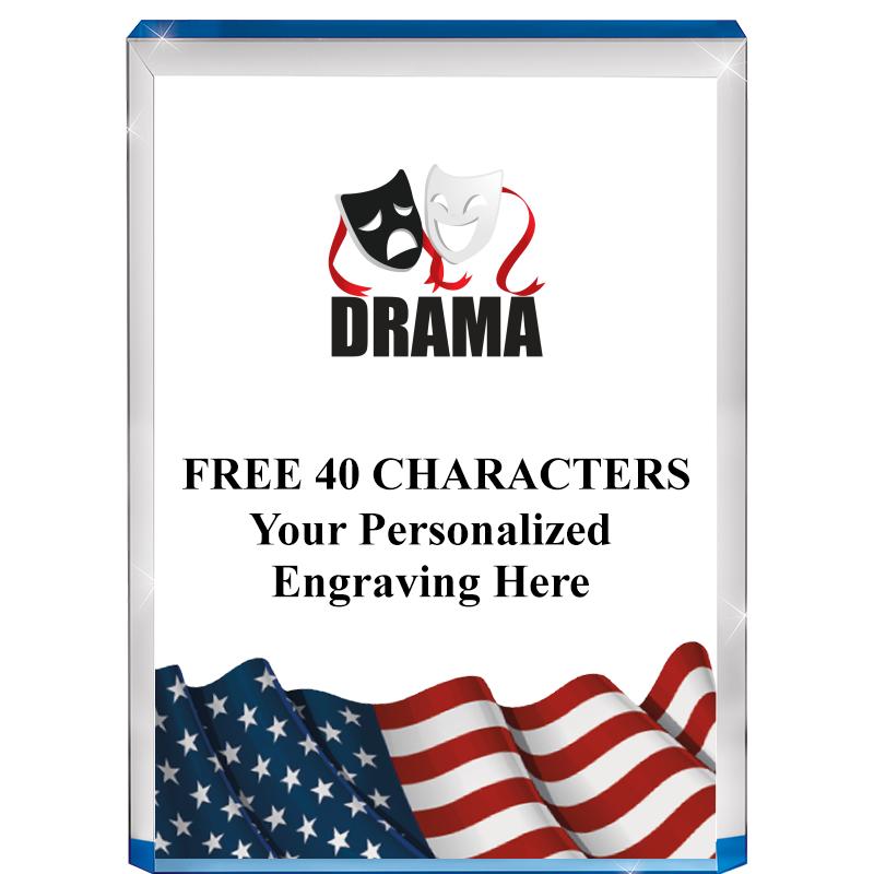 4" FLAG BLUE BILLBOARD ACRYLIC