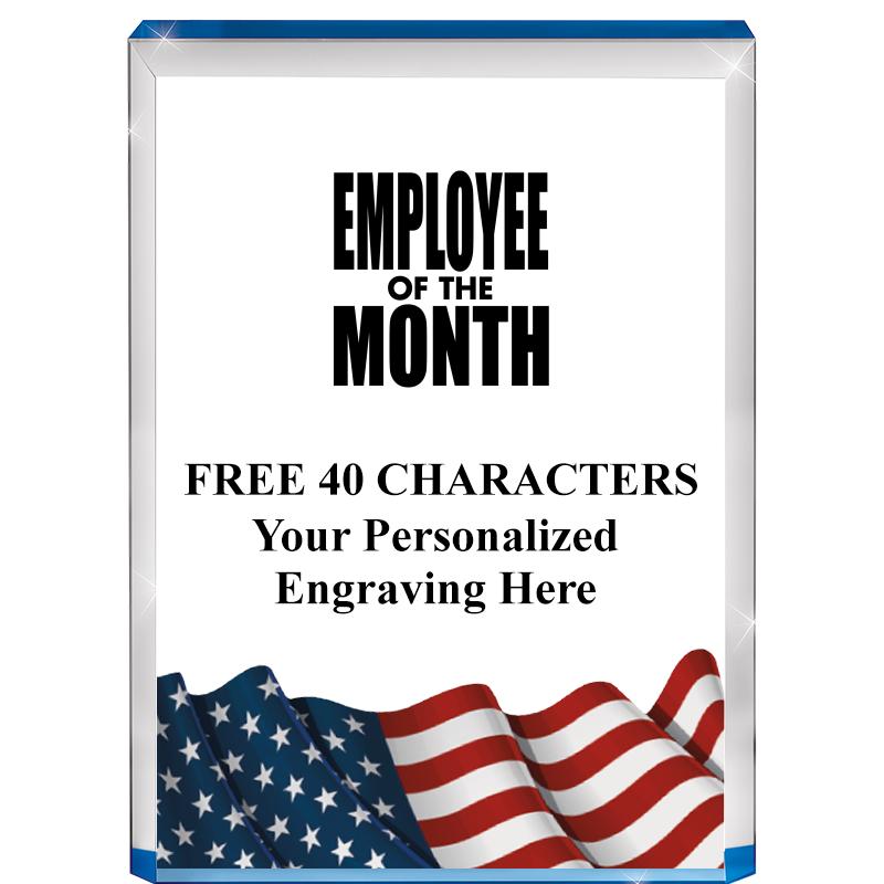 4" FLAG BLUE BILLBOARD ACRYLIC