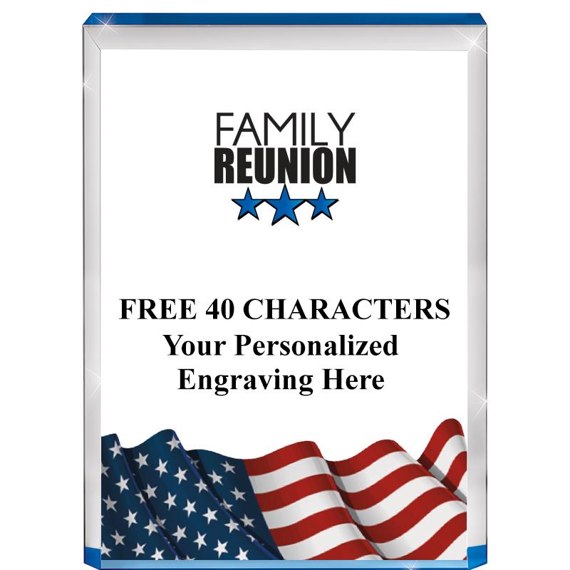 4" FLAG BLUE BILLBOARD ACRYLIC