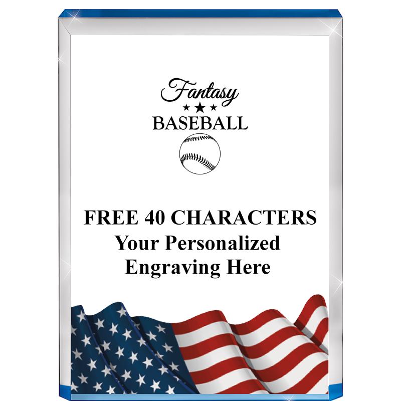 4" FLAG BLUE BILLBOARD ACRYLIC