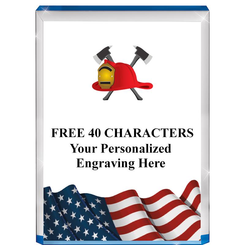 4" FLAG BLUE BILLBOARD ACRYLIC