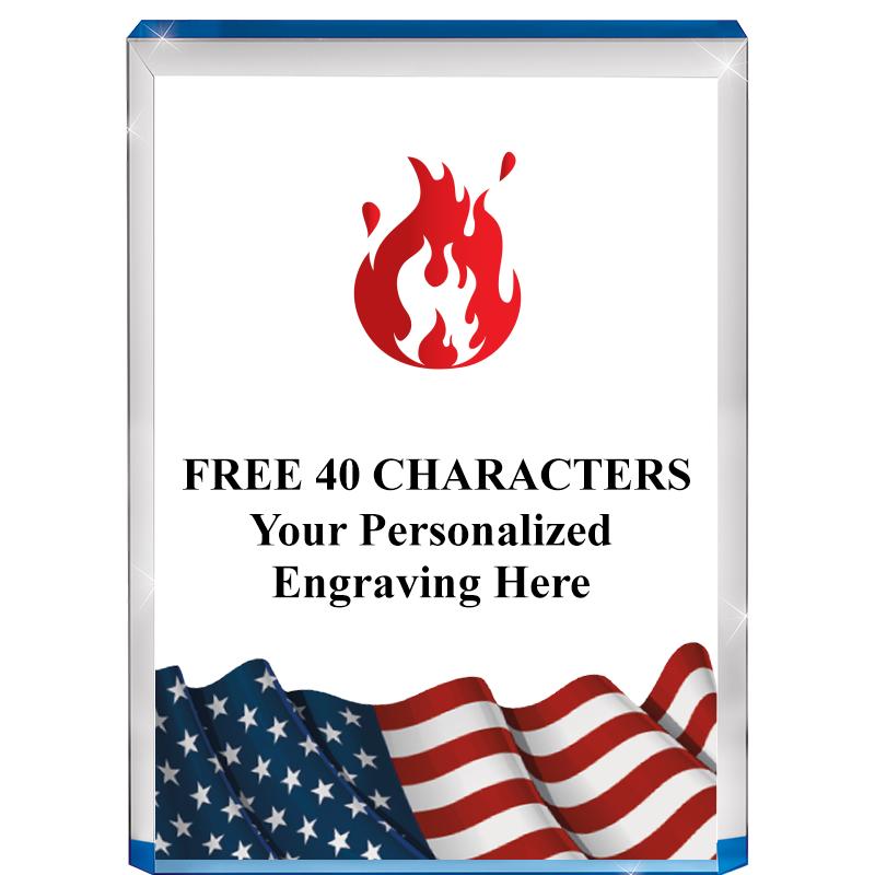 4" FLAG BLUE BILLBOARD ACRYLIC