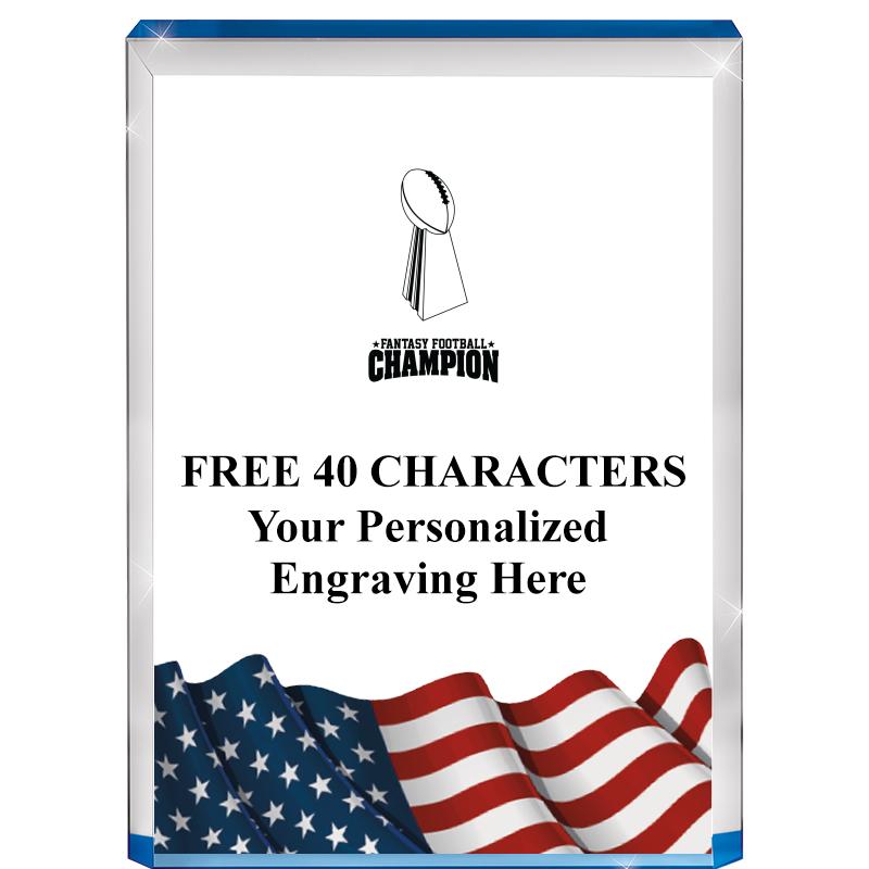 4" FLAG BLUE BILLBOARD ACRYLIC