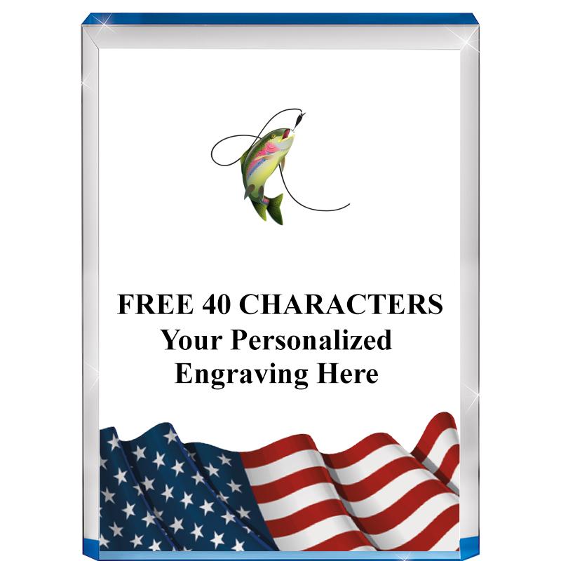 4" FLAG BLUE BILLBOARD ACRYLIC