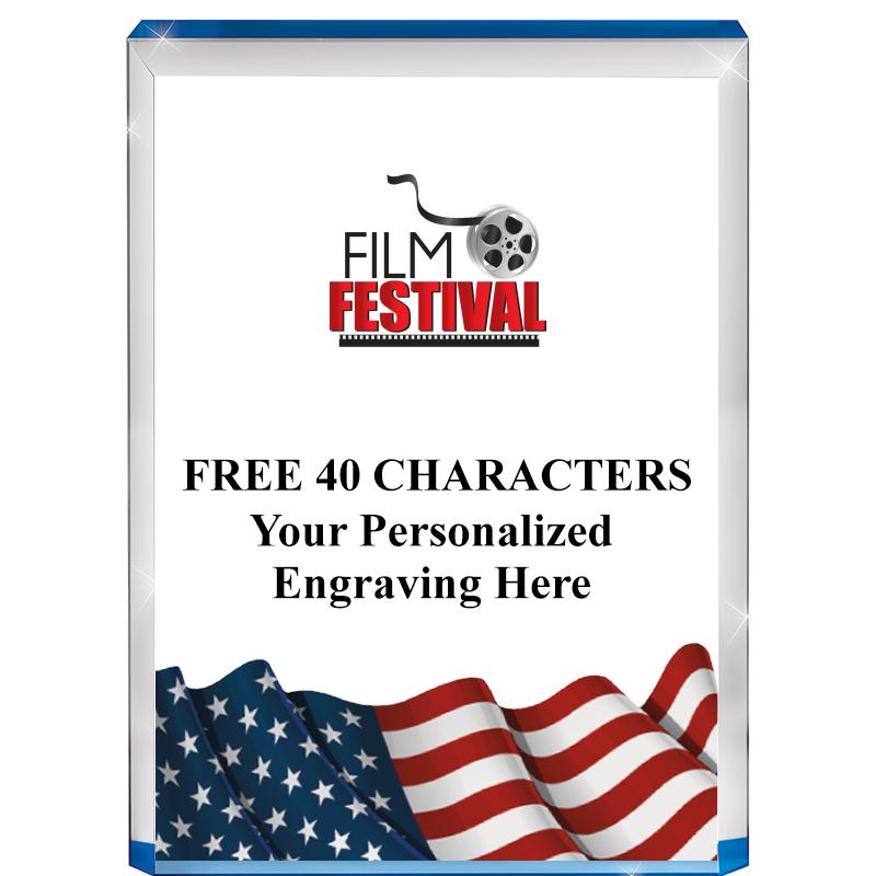 4" FLAG BLUE BILLBOARD ACRYLIC