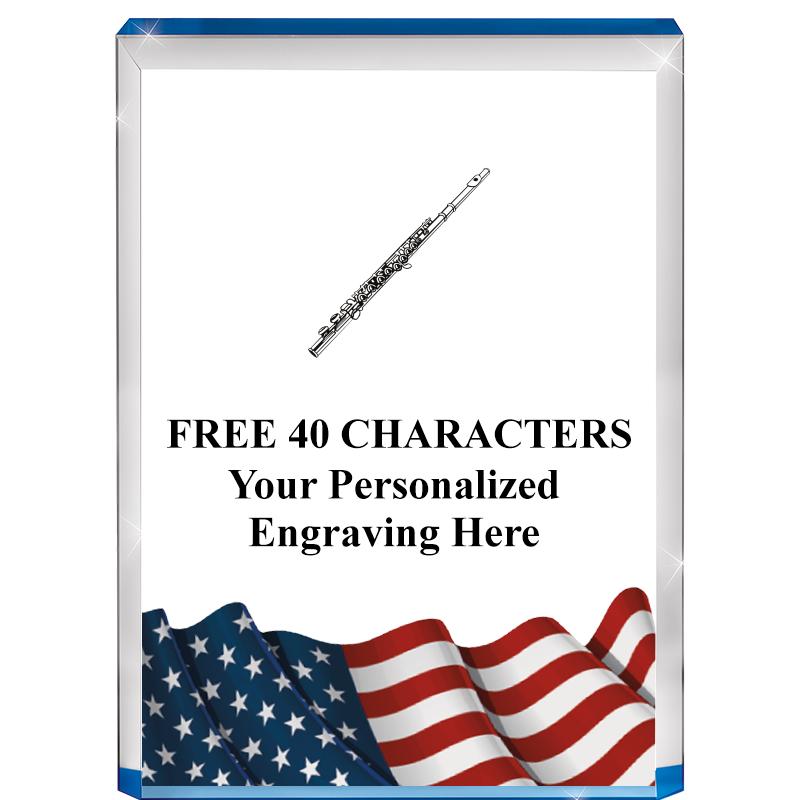 4" FLAG BLUE BILLBOARD ACRYLIC