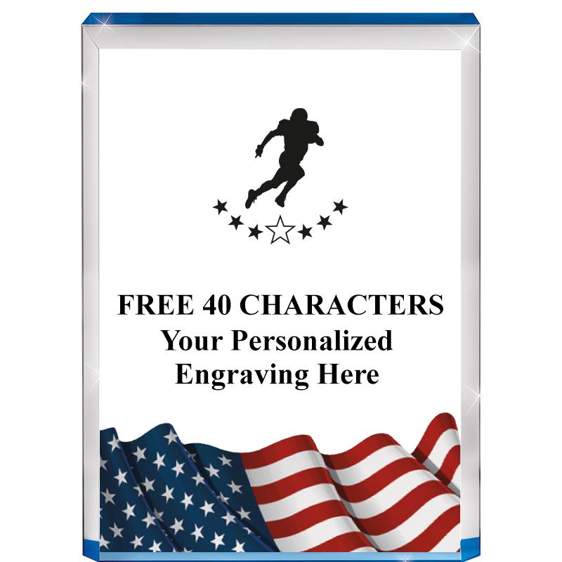 4" FLAG BLUE BILLBOARD ACRYLIC