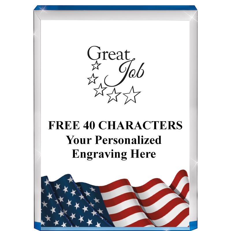 4" FLAG BLUE BILLBOARD ACRYLIC