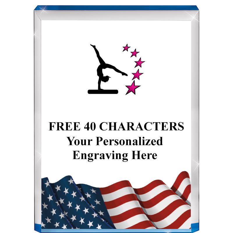 4" FLAG BLUE BILLBOARD ACRYLIC