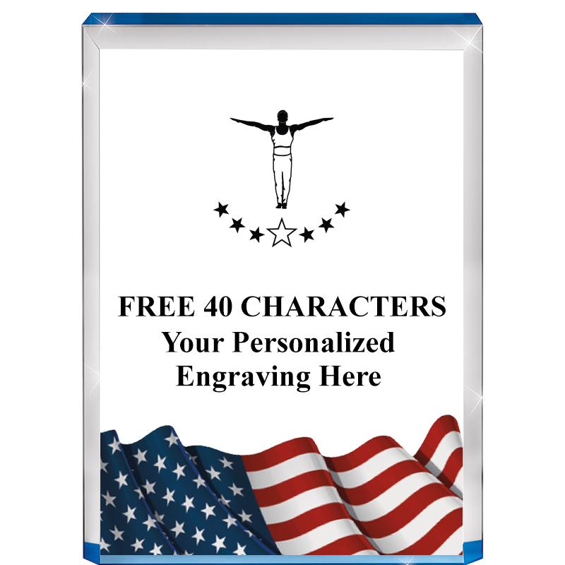 4" FLAG BLUE BILLBOARD ACRYLIC