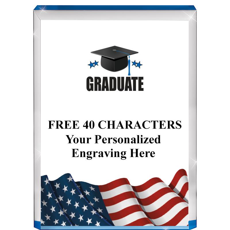 4" FLAG BLUE BILLBOARD ACRYLIC