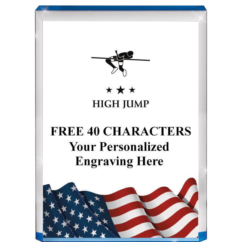 4" FLAG BLUE BILLBOARD ACRYLIC