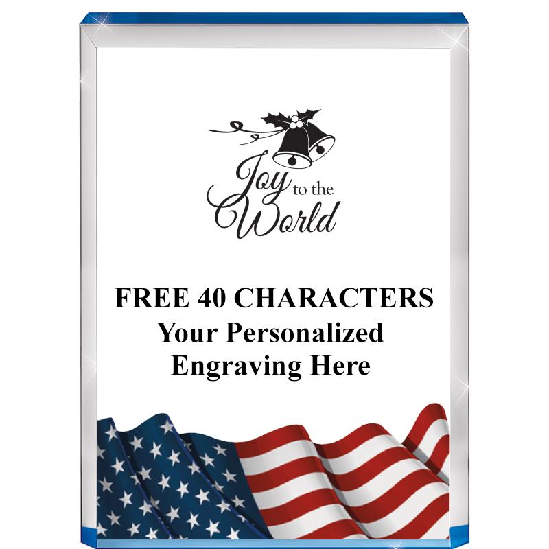 4" FLAG BLUE BILLBOARD ACRYLIC