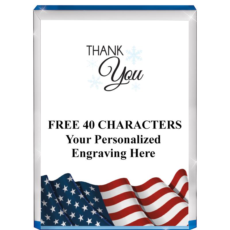 4" FLAG BLUE BILLBOARD ACRYLIC