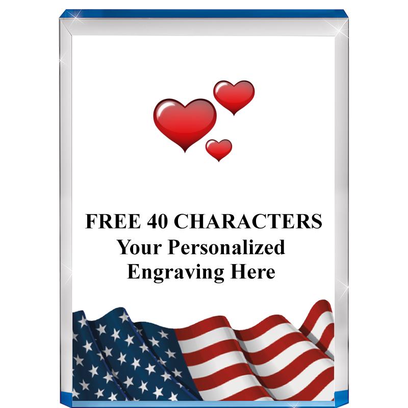 4" FLAG BLUE BILLBOARD ACRYLIC