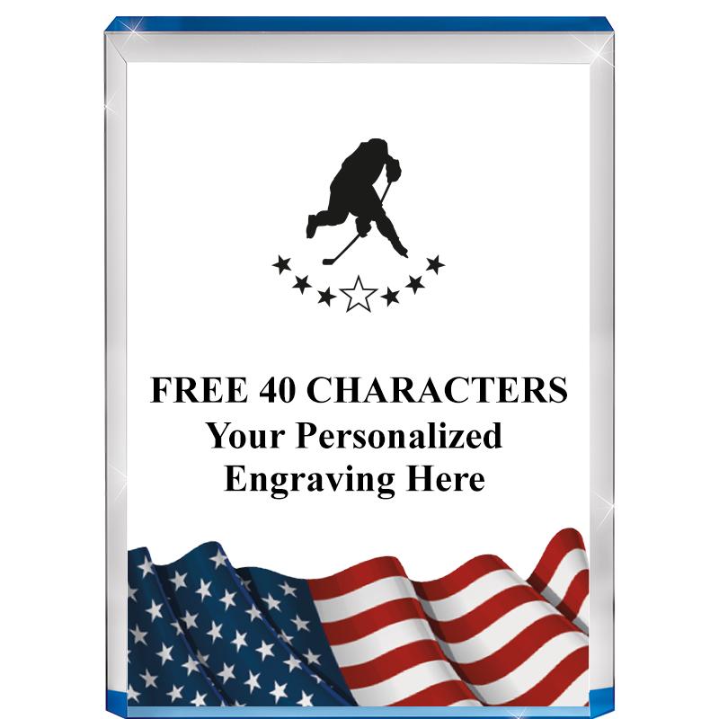 4" FLAG BLUE BILLBOARD ACRYLIC