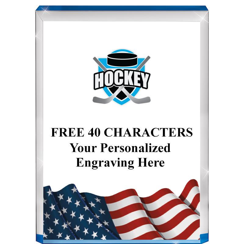 4" FLAG BLUE BILLBOARD ACRYLIC