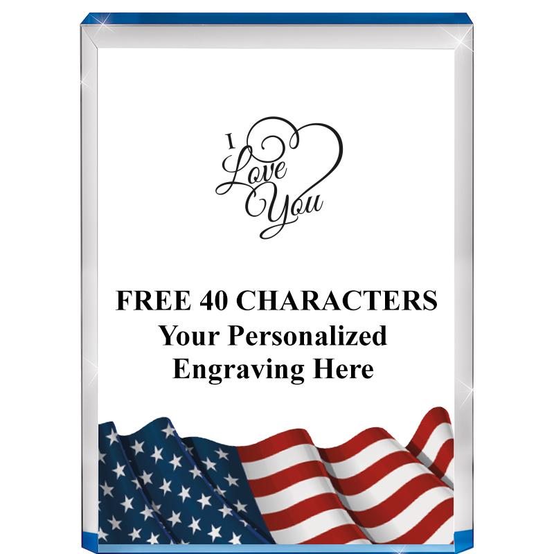 4" FLAG BLUE BILLBOARD ACRYLIC