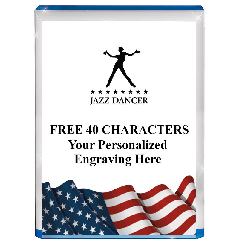 4" FLAG BLUE BILLBOARD ACRYLIC