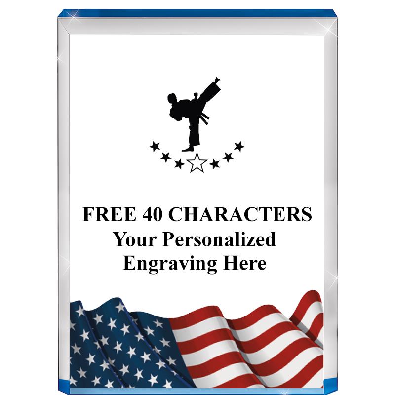 4" FLAG BLUE BILLBOARD ACRYLIC