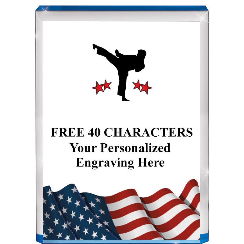 4" FLAG BLUE BILLBOARD ACRYLIC