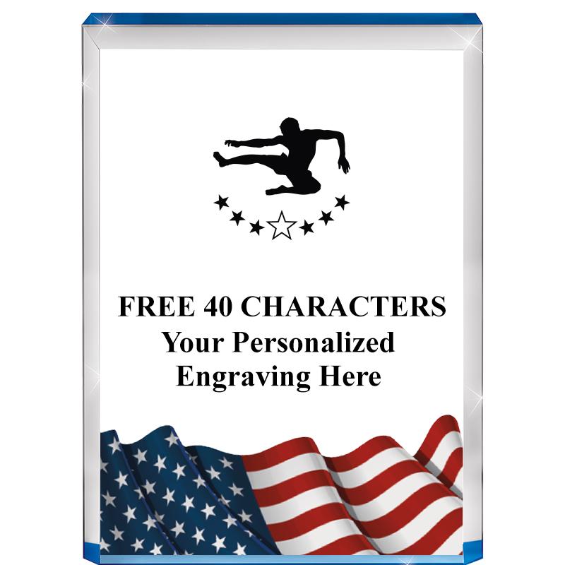 4" FLAG BLUE BILLBOARD ACRYLIC