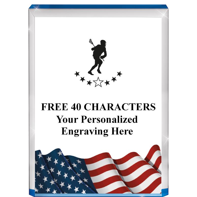 4" FLAG BLUE BILLBOARD ACRYLIC