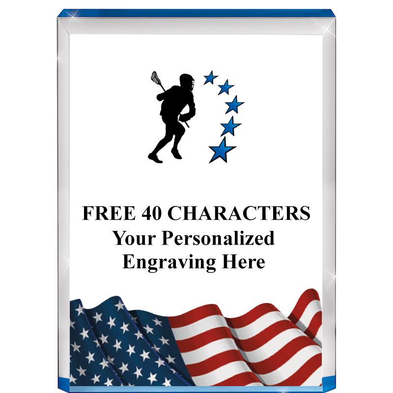 4" FLAG BLUE BILLBOARD ACRYLIC