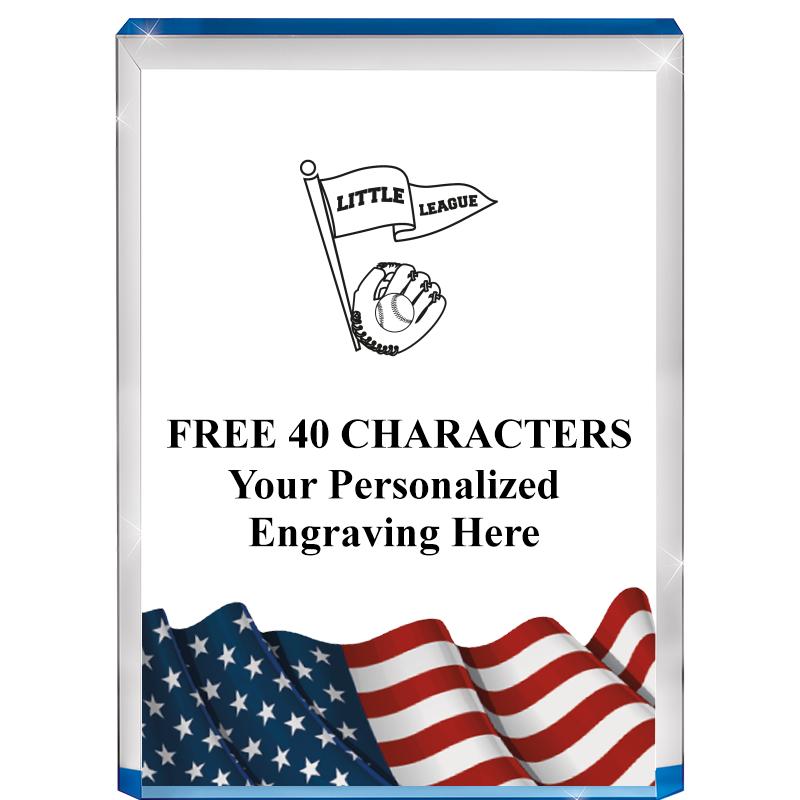 4" FLAG BLUE BILLBOARD ACRYLIC