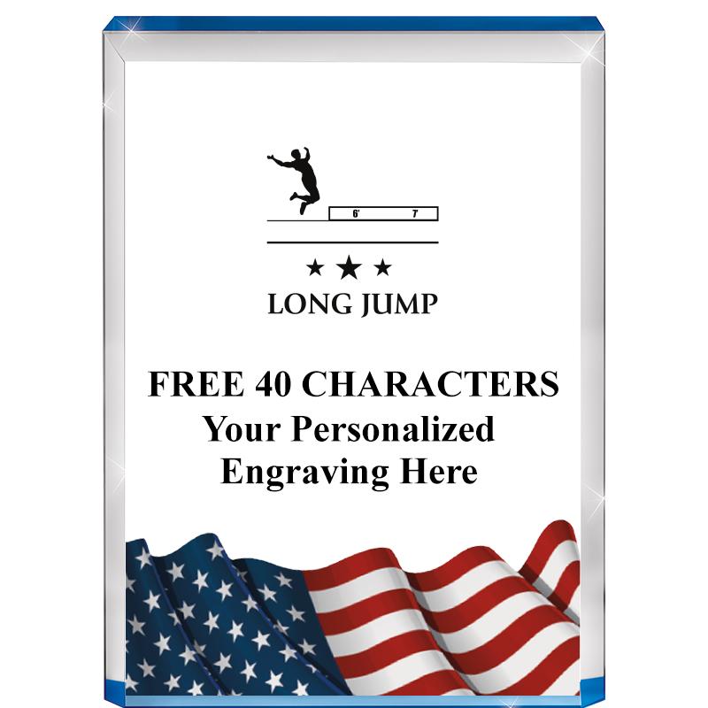 4" FLAG BLUE BILLBOARD ACRYLIC