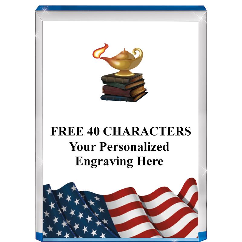 4" FLAG BLUE BILLBOARD ACRYLIC