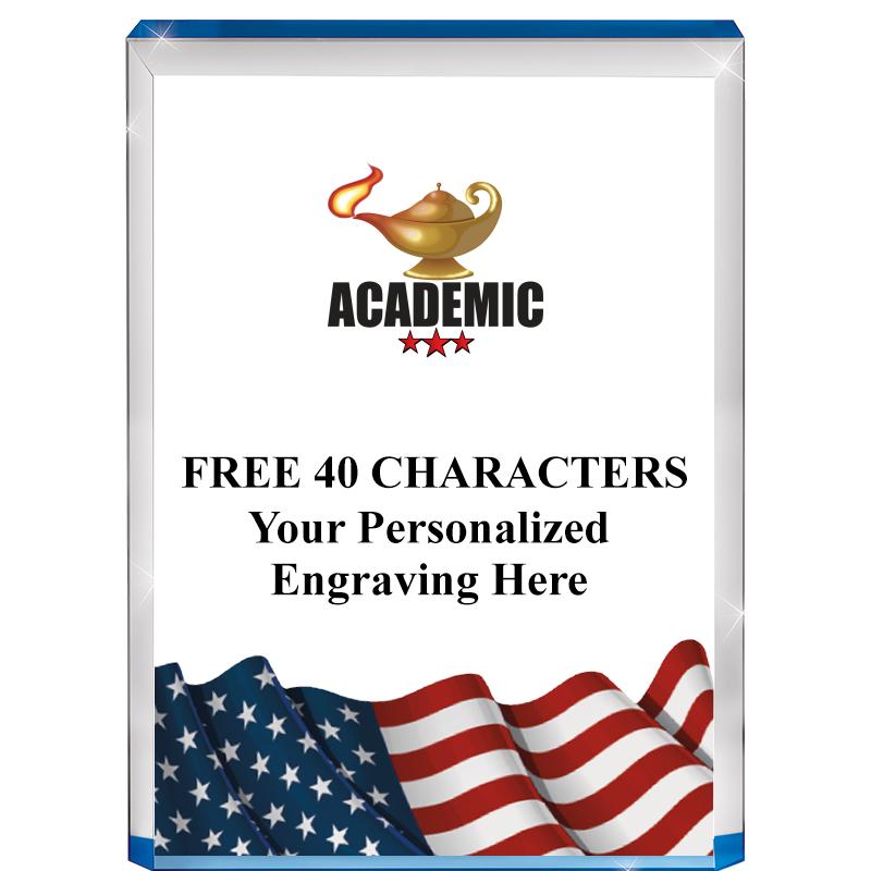 4" FLAG BLUE BILLBOARD ACRYLIC