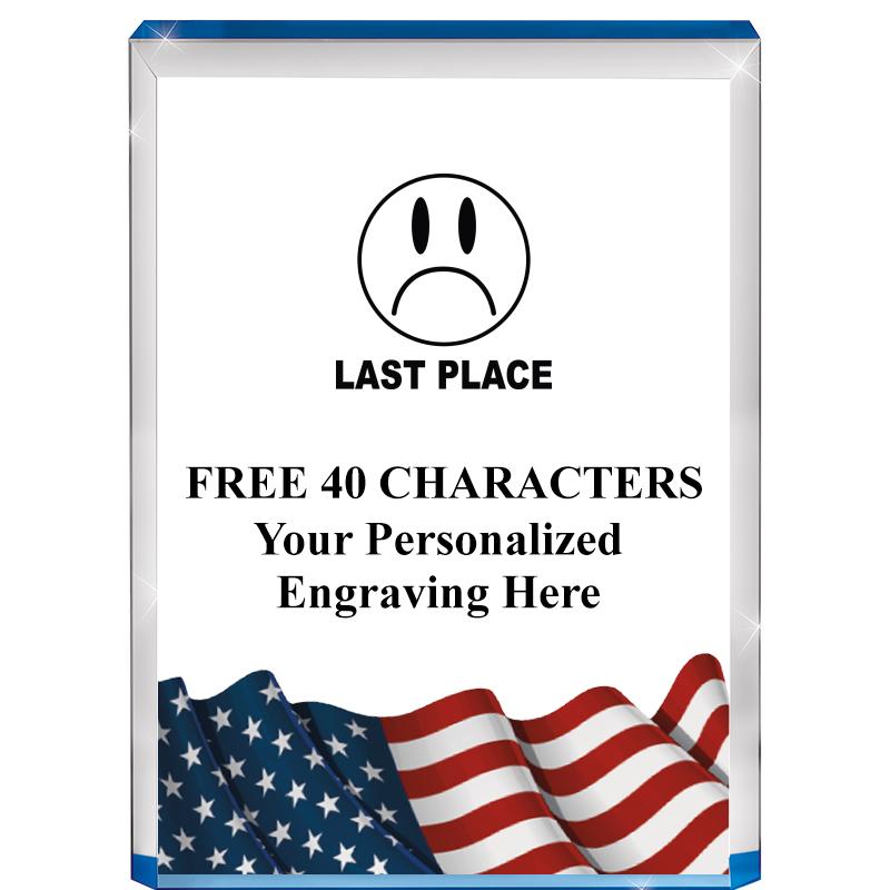 4" FLAG BLUE BILLBOARD ACRYLIC