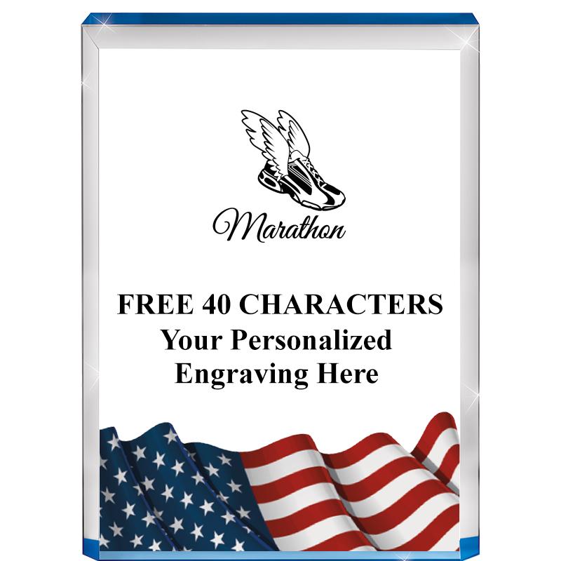 4" FLAG BLUE BILLBOARD ACRYLIC