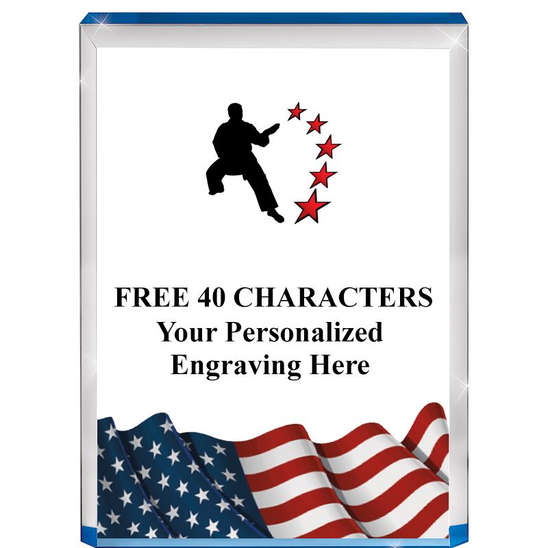 4" FLAG BLUE BILLBOARD ACRYLIC