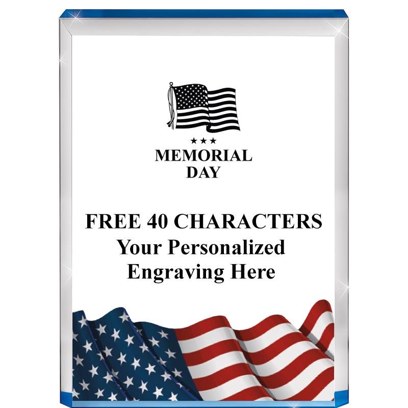 4" FLAG BLUE BILLBOARD ACRYLIC