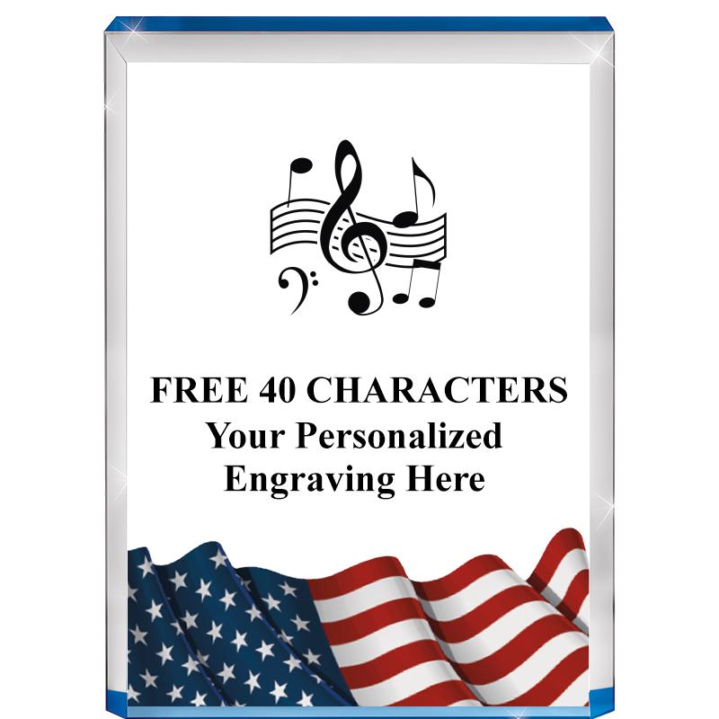 4" FLAG BLUE BILLBOARD ACRYLIC