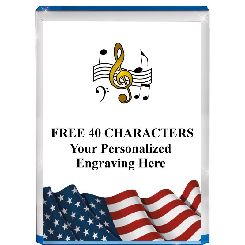 4" FLAG BLUE BILLBOARD ACRYLIC