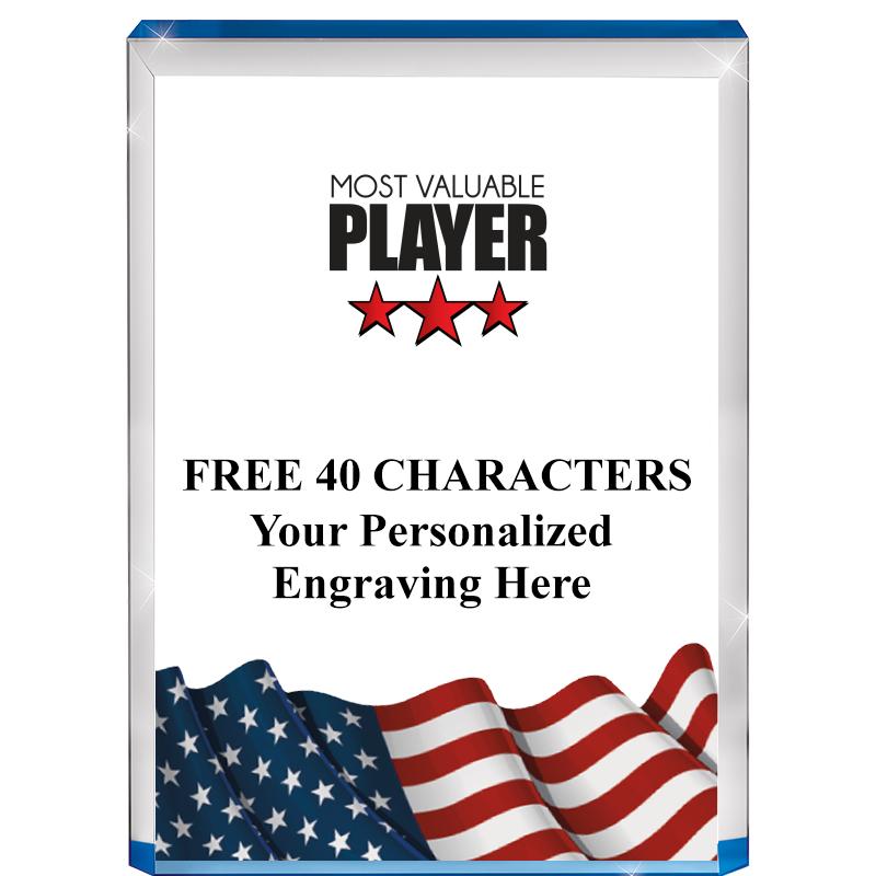 4" FLAG BLUE BILLBOARD ACRYLIC