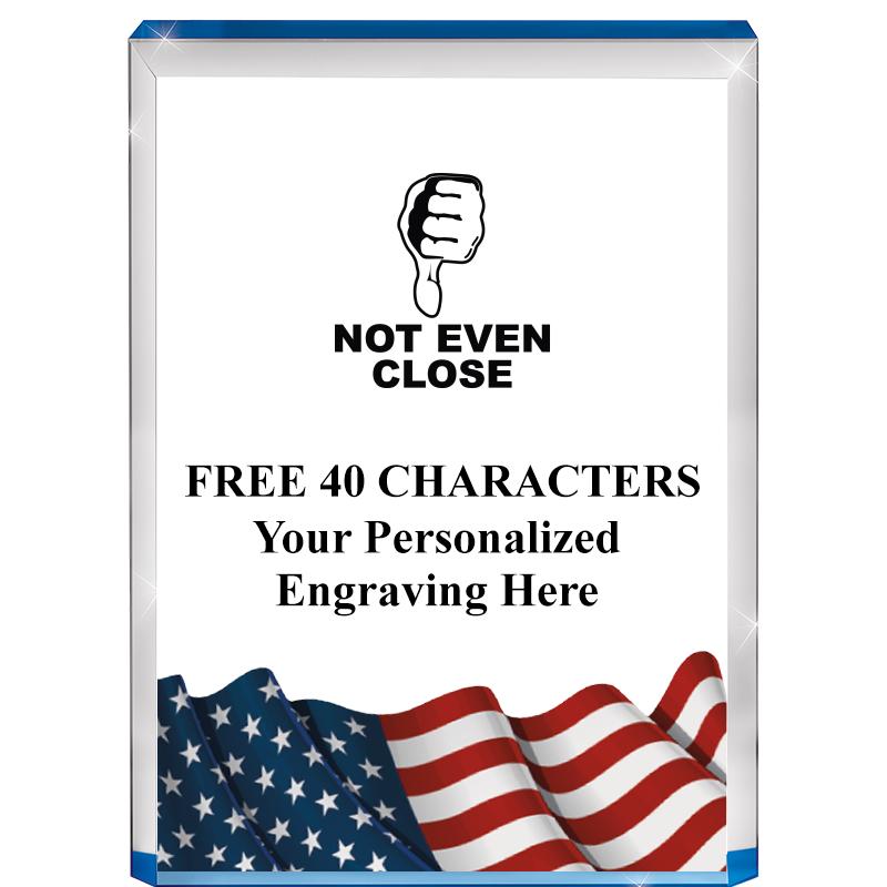 4" FLAG BLUE BILLBOARD ACRYLIC