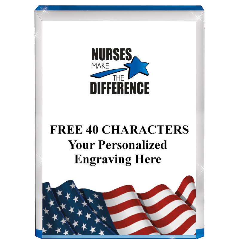 4" FLAG BLUE BILLBOARD ACRYLIC