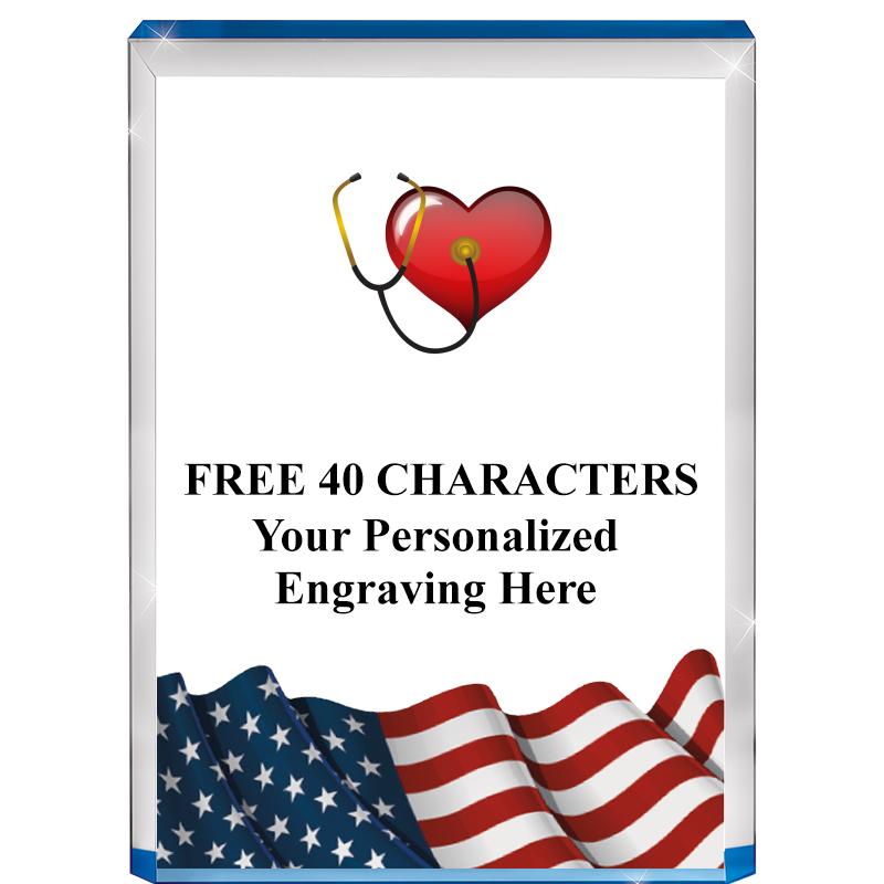 4" FLAG BLUE BILLBOARD ACRYLIC